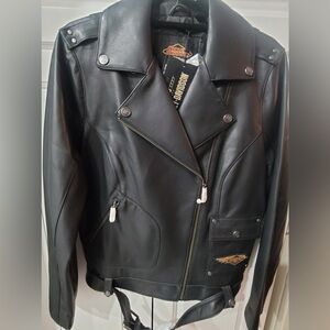 Harley-Davidson Women's 120th Anniversary Leather Biker Jacket